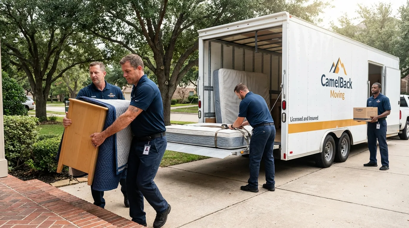 Crew loading residential truck for cross-state move from Kulpmont, PA